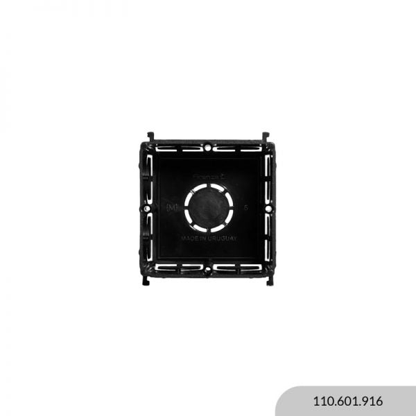 CAJA CUADRADA 2 MOD. AUTORROSCANTE NEGRA