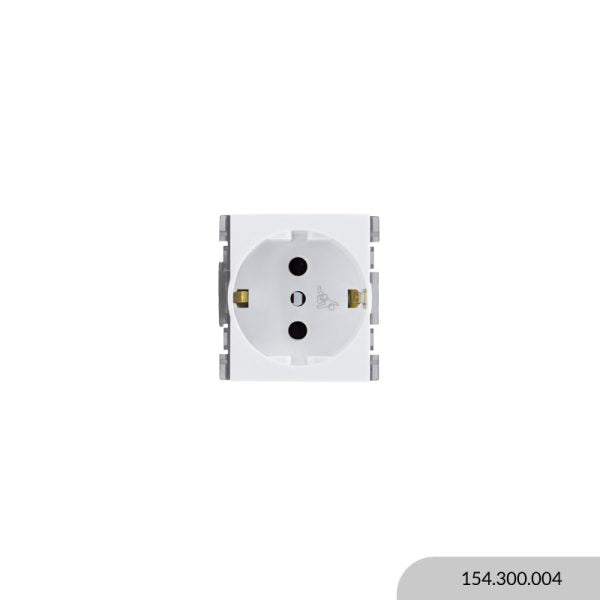 MÓDULO ATENEA SCHUKO 2P+T C/SEGURO 16A